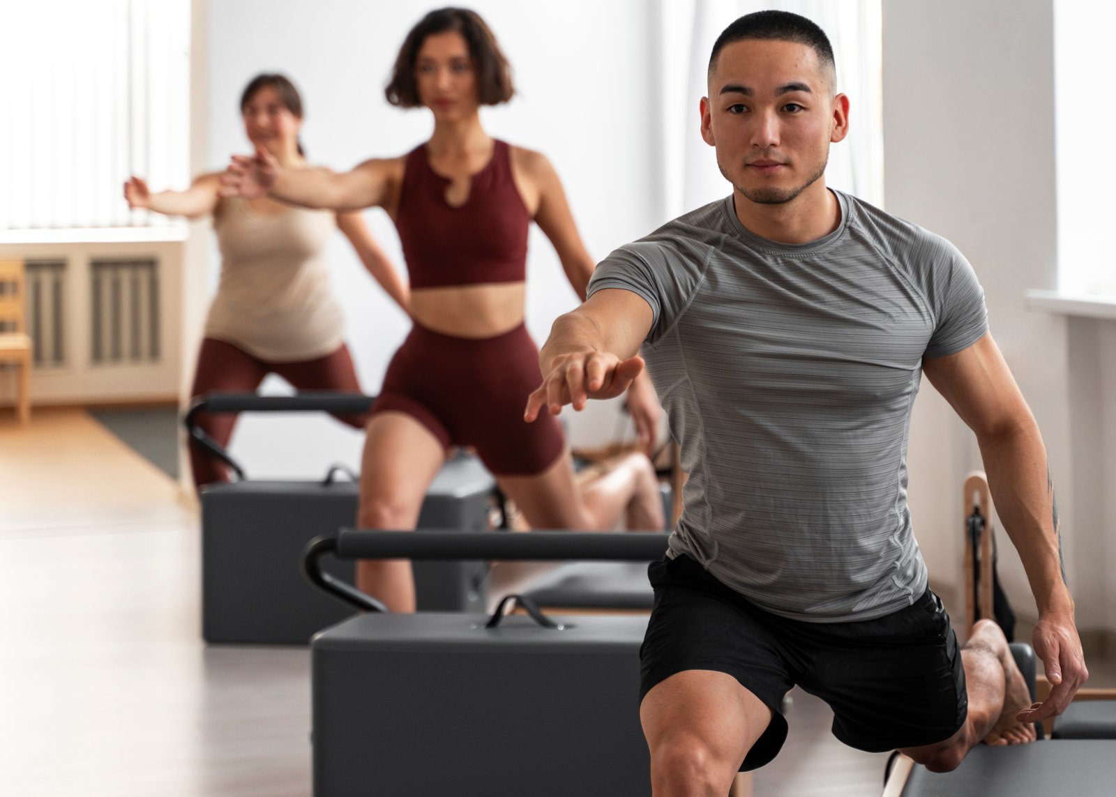 Atleta fazendo pilates